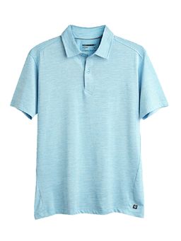 Tego - Blue Solid Regular Fit Polo T-shirt
