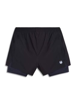 Tego - Black Solid Regular Fit Shorts