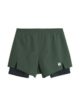 Tego - Green Solid Regular Fit Shorts