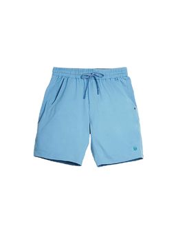 Tego - Blue Solid Regular Fit Shorts