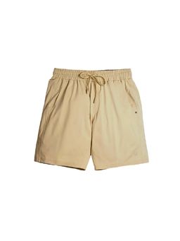 Tego - Beige Solid Regular Fit Shorts