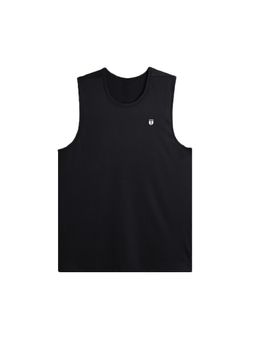 Tego - Black Solid Regular Fit Tank Top