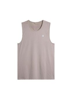 Tego - Beige Solid Regular Fit Tank Top