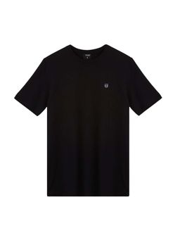 Tego - Black Solid Regular Fit T-shirt