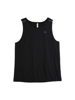 Tego - Black Solid Regular Fit Tank Top