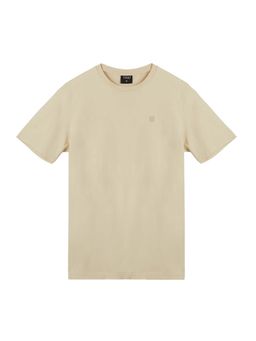 Tego - Beige Solid Regular Fit T-shirt