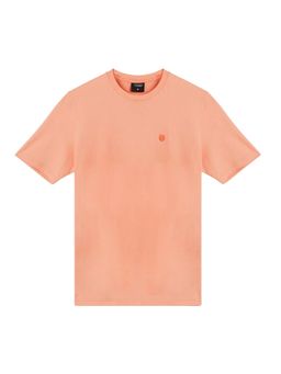 Tego - Peach Solid Regular Fit T-shirt