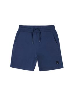 Tego - Navy Blue Solid Regular Fit Shorts