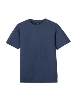Tego - Navy Blue Solid Regular Fit T-shirt