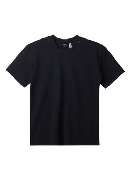 Tego - Black Solid Regular Fit T-shirt
