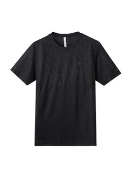 Tego - Multi-Color Self Design Regular Fit T-shirt