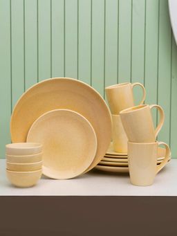 JCPL - Fine Porcelain Reactive Pastel Beige Dinner Set Ceramic Crockery Set