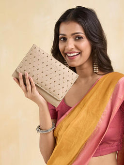 Fabindia - Gold Silk Blend Clutch (M)