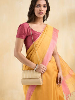 Fabindia - Gold Brocade Clutch (M)