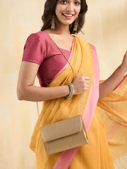 Fabindia - Gold Silk Blend Clutch (S)