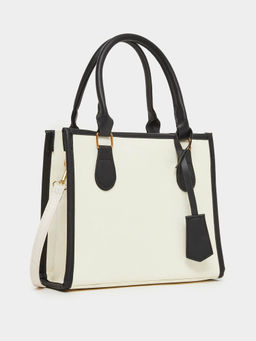 Styli - Women Solid with Bag Tag Handbag