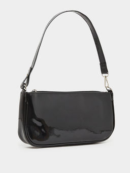 Styli - Women Shiny Textured Solid Shoulder Bag