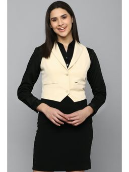 Allen Solly - Women Cream Regular Fit Waistcoat