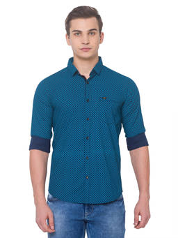 Spykar - Men Blue Slim Fit Shirt