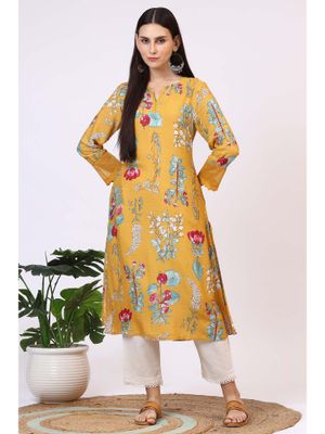 Pink Floral Printed Swiss Dot Kurta, Pants And Dupatta Set main image 1