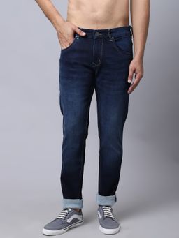 Cantabil - Men Dark Mercerised Jeans
