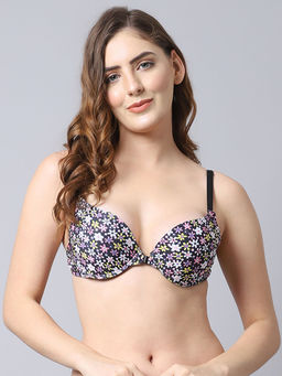 PrettyCat - Women Heavily Padded Front Open Push-Up Bra - Multi-Color