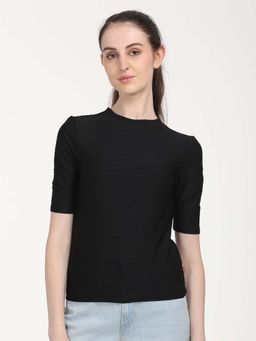Levi's - Womens Solid Black Round Neck Sweater