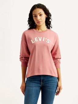 Levi's - Womens Brand Logo Crew Neck Sweatshirt - Pink