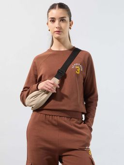 U.S. POLO ASSN. - Raglan Fit Solid Sweatshirt - Brown