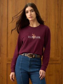 U.S. POLO ASSN. - Regular Fit Brand Printed Sweatshirt - Red