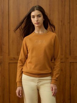 U.S. POLO ASSN. - Brand Embroidered Sweatshirt - Brown