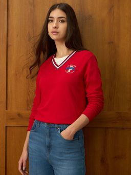 U.S. POLO ASSN. - Regular Fit Solid Sweatshirt - Red