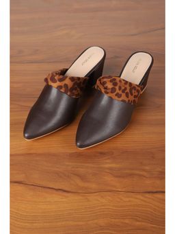 Allen Solly - Women Brown Casual Heeled Mules