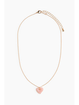 H&M - Women Pink Heart-Pendant Necklace