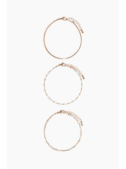 H&M - Women Gold 3-Pack Anklets