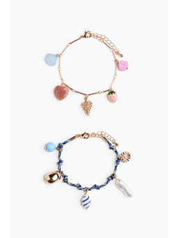 H&M - Women Blue 2-Pack Charm Bracelets