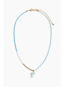 H&M - Women Turquoise Beaded Pendant Necklace