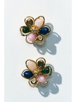 H&M - Women Gold Flower-Shaped Earrings