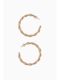 H&M - Women Gold Twisted Hoop Earrings