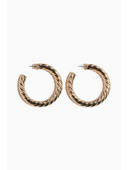 H&M - Women Gold Twisted Hoop Earrings