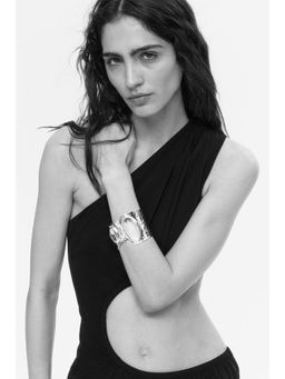 H&M - Women Silver Embellished Cuff Bracelet