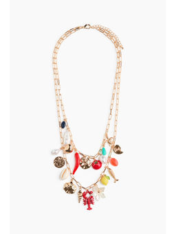 H&M - Women Gold Two-Strand Charm Necklace