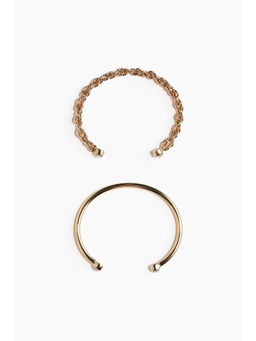 H&M - Women Gold 2-Pack Cuff Bracelets