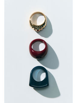 H&M - Women Blue 3-Pack Rings