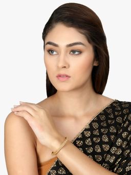 Adwitiya - Women 24 Ct Ethnic Copper Gold Plated Royal Antique Bangles