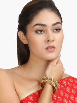 Adwitiya - Women 24K Gold Plated Embellished Designer Kada (2.8)