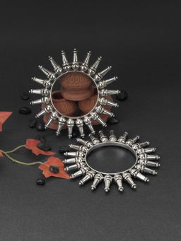 Adwitiya - Women Oxidised Silver Plated Handcrafted Bangles
