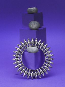 Adwitiya - Women Oxidised Silver Plated Handcrafted Bangles