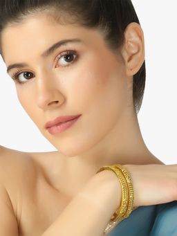 Adwitiya - Women 24 Ct Gold Plated Beautiful Handcrafted Bangles