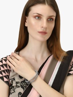 Adwitiya - Women Oxidised Silver Plated Handcrafted Bangles (2.6)